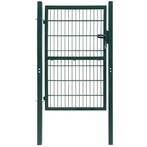 vidaXL Poort dubbelstaafmat (enkel) 106x230 cm groen, Verzenden, Nieuw