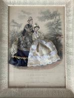Prachtige vergulde inkijk lijst “La Mode Illustrée 1868” -