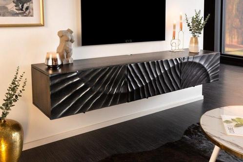 Massief tv-meubel SCORPION 160 cm hangend dressoir van zwart, Huis en Inrichting, Kasten | Televisiemeubels, Ophalen of Verzenden