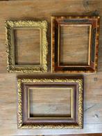 onbekend - Lijst (3)- Verguld - Hout, verguld gips - antieke, Antiek en Kunst, Curiosa en Brocante