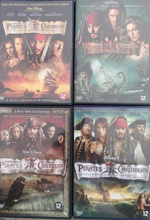 Pirates Of The Caribbean 1-4 DVD, Cd's en Dvd's, Dvd's | Actie, Actie, Verzenden