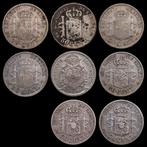 Spanje. 50 centimos 1880-1910 (9 monedas) (Zonder