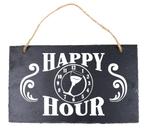 Leisteen Bordje Happy Hour 25cm, Verzenden, Nieuw