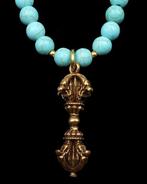 Turquoise Howliet - Boeddhistische ketting - Dorje -