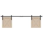 vidaXL Ophangset voor schuifdeur 183 cm koolstofstaal, Verzenden, Nieuw