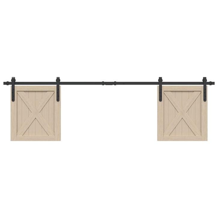 vidaXL Ophangset voor schuifdeur 183 cm koolstofstaal, Doe-het-zelf en Verbouw, Overige Doe-het-zelf en Verbouw, Nieuw, Verzenden