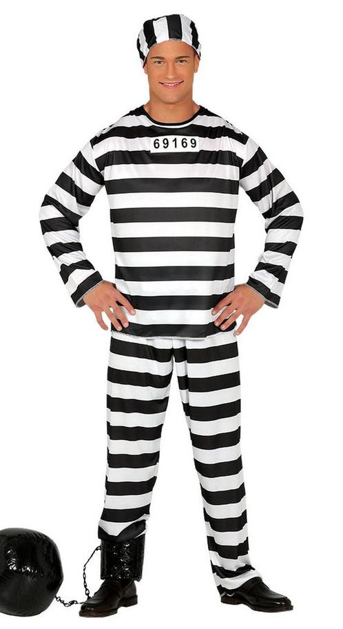 Boevenpak Zwart Wit Heren, Kleding | Heren, Carnavalskleding en Feestkleding, Nieuw, Verzenden