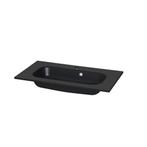 Wastafel Tiger S-line Oval 80 cm Mat Zwart, Ophalen of Verzenden, Nieuw, Chroom, Overige typen