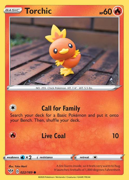 Torchic 022/189 Darkness Ablaze, Hobby en Vrije tijd, Verzamelkaartspellen | Pokémon, Losse kaart, Nieuw, Foil, Ophalen of Verzenden