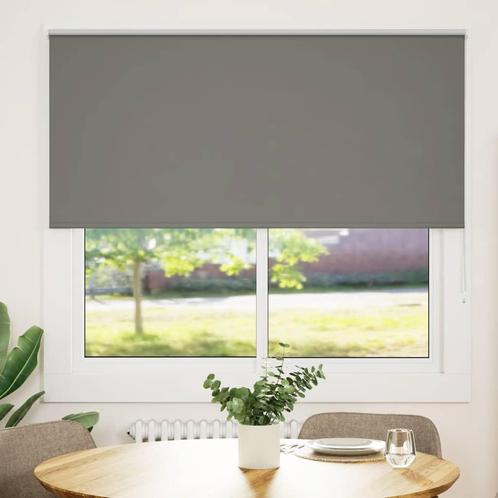 vidaXL Rolgordijn verduisterend 145x130 cm stofbreedte 141,6, Huis en Inrichting, Stoffering | Gordijnen en Lamellen, Grijs, Nieuw