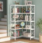 Hoekboekenkast 5-Laags – Industrieel Boekenkast en Opbergrek, Verzenden, Nieuw