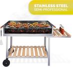 BBQ Collection Houtskool Barbecue – Trolley met Zijtafel –, Verzenden, Nieuw