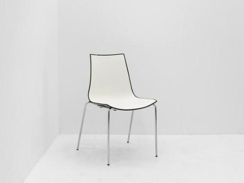 Kantinestoel Arper Catifa - wit met zwarte rand - achterkant, Huis en Inrichting, Stoelen, Gebruikt, Ophalen of Verzenden