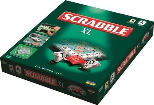 Scrabble XL - Bordspellen - Gezelschapsspel voor Familie - E, Hobby en Vrije tijd, Gezelschapsspellen | Bordspellen, Nieuw, Verzenden