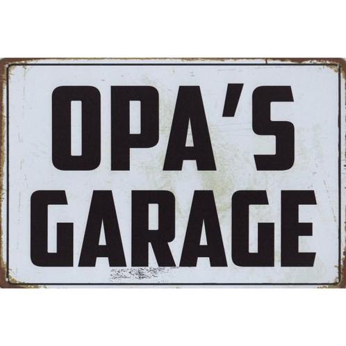 Wandbord - Opa’s Garage, Huis en Inrichting, Woonaccessoires | Wanddecoraties, Nieuw, Ophalen of Verzenden
