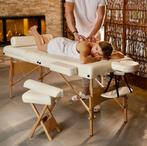 3-zones massagetafel-set met 10cm matras, rolkussens en hout, Sport en Fitness, Massageproducten, Nieuw, Verzenden