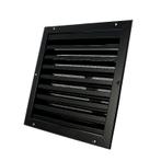 Buitenmuurrooster aluminium (LxH) 300x300mm - Zwart, Doe-het-zelf en Verbouw, Ventilatie en Afzuiging, Verzenden, Nieuw