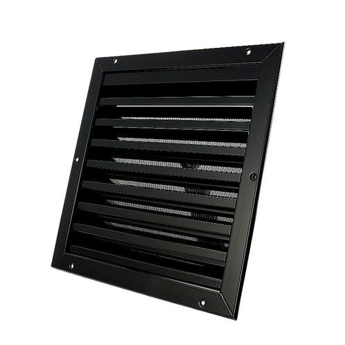 Buitenmuurrooster aluminium (LxH) 300x300mm - Zwart, Doe-het-zelf en Verbouw, Ventilatie en Afzuiging, Nieuw, Verzenden