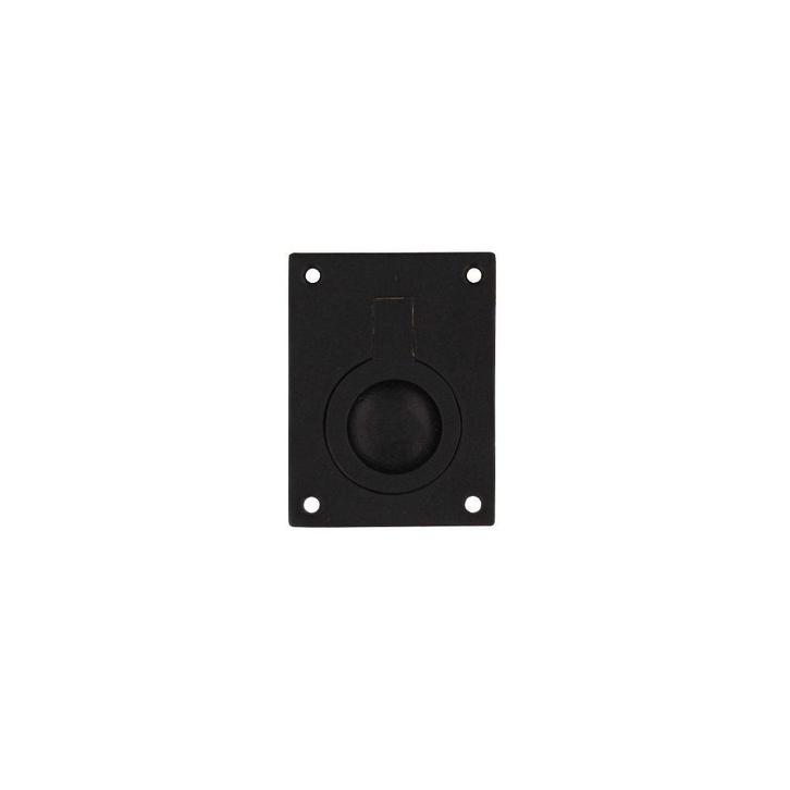 Intersteel Luikring rechthoekig 41x31mm - mat zwart, Doe-het-zelf en Verbouw, Hang- en Sluitwerk, Nieuw, Verzenden