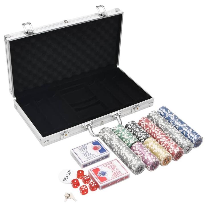 vidaXL 300-delige Pokerset 11,5 g, Hobby en Vrije tijd, Gezelschapsspellen | Kaartspellen, Nieuw, Verzenden