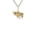 Gouden vintage stier hanger 14 krt, Ophalen of Verzenden, Nieuw