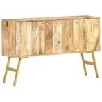 vidaXL Dressoir 118x30x75 cm massief mangohout, 100 tot 150 cm, Verzenden, Nieuw, 25 tot 50 cm