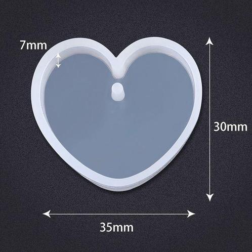 Siliconenmal hartvorm voor sieraden of sleutelhanger / st, Hobby en Vrije tijd, Knutselen, Nieuw, Ophalen of Verzenden