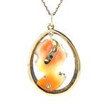 Gouden vintage hanger met camee 14 kt, Ophalen of Verzenden, Nieuw