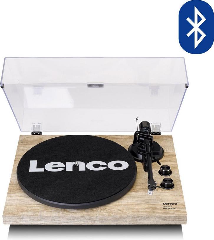 Lenco LBT-188PI - Platenspeler met Bluetooth - Stereo - Hout, Audio, Tv en Foto, Platenspelers, Verzenden