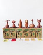 Figuur - Zes vintage houten dieren Royal Pet