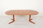 Vintage ronde eettafel | Teak | Uitschuifbaar | Deens design, Huis en Inrichting, Tafels | Eettafels, 100 tot 150 cm, 200 cm of meer