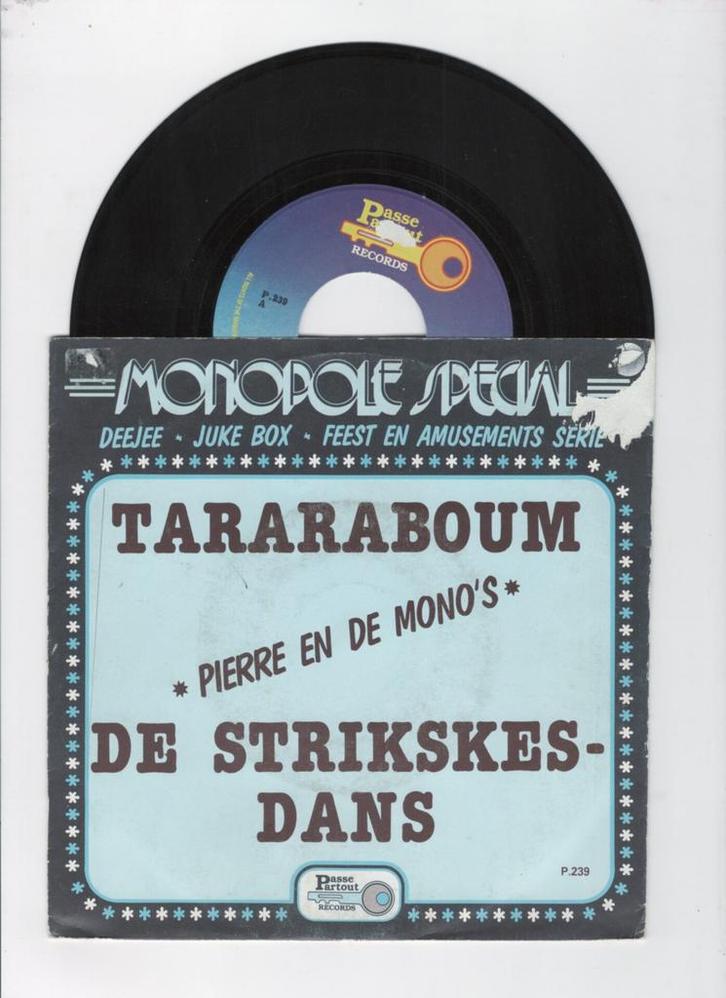 Pierre en De Monos – Tararaboum / De Strikskesdans (1-..., Cd's en Dvd's, Vinyl Singles, Verzenden