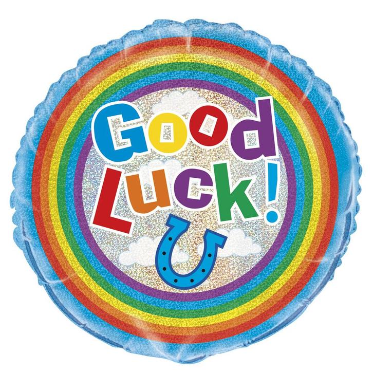 Helium Ballon Good Luck 45cm leeg, Hobby en Vrije tijd, Feestartikelen, Nieuw, Verzenden