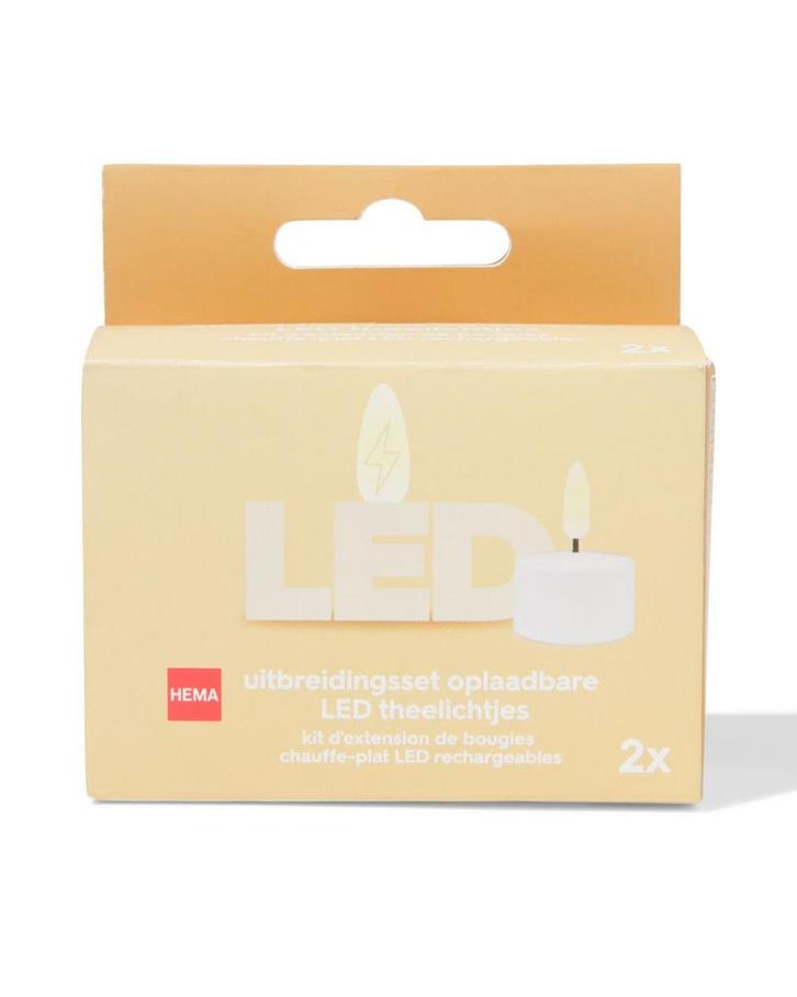 HEMA Uitbreidingsset oplaadbare led theelichtjes - 2 stuks, Hobby en Vrije tijd, Theezakjes, Verzenden