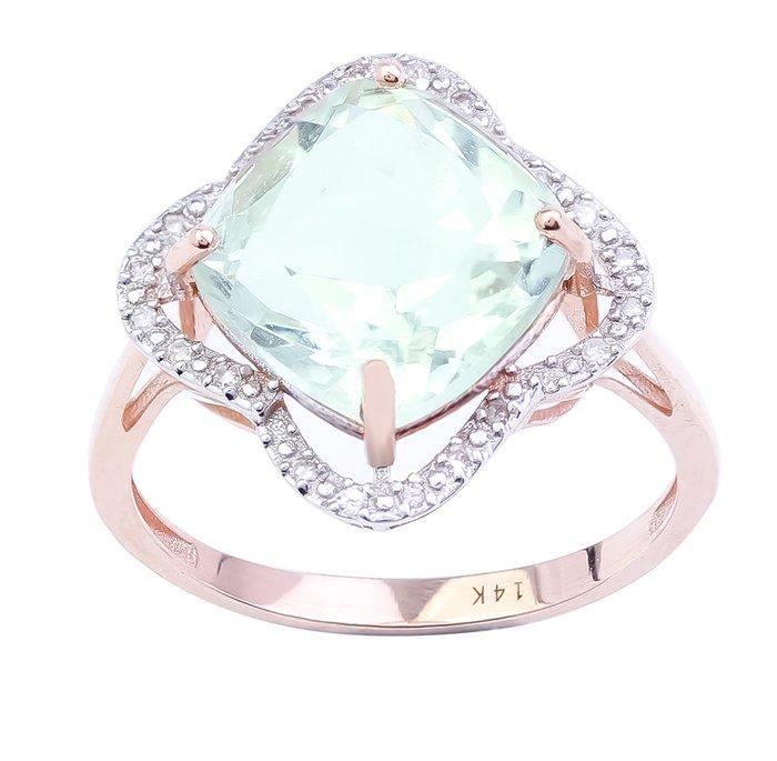 Zonder Minimumprijs - Ring - 14 karaat Roségoud Quartz -, Sieraden, Tassen en Uiterlijk, Ringen