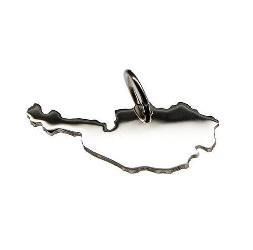 Zilveren Landkaart Oostenrijk ketting hanger, Sieraden, Tassen en Uiterlijk, Kettinghangers, Verzenden