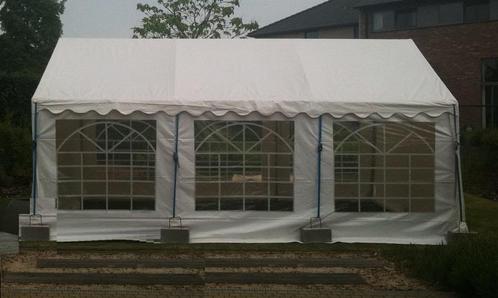 Classic Plus Feest-tent PVC 4x6x2 mtr in Wit (4x6 meter), Tuin en Terras, Partytenten, Nieuw, Verzenden