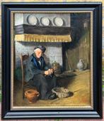 Adri Bleijs (1877-1964) - Aardappelschillende Volendammer, Antiek en Kunst