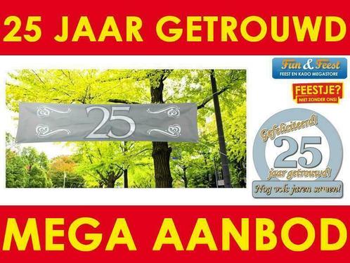 25 jaar huwelijk / getrouwd feestartikelen - Versiering, Hobby en Vrije tijd, Feestartikelen, Nieuw, Ophalen of Verzenden