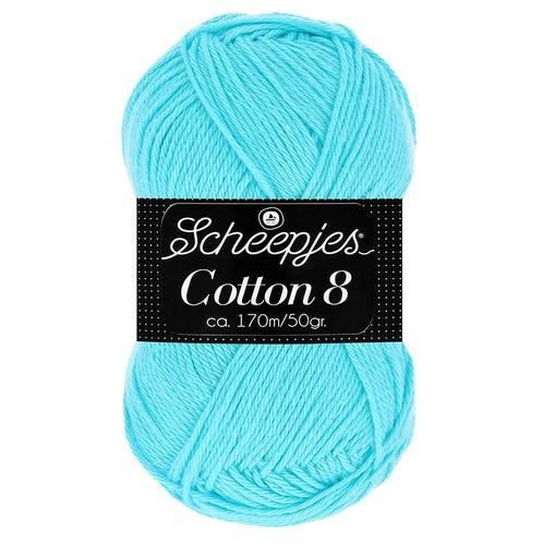 Scheepjes Cotton 8 - 622 turquoise - Katoen Garen, Hobby en Vrije tijd, Breien en Haken, Ophalen of Verzenden