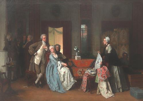 Jean Carolus (1814-1897), De nieuwe stof, Antiek en Kunst, Kunst | Schilderijen | Klassiek