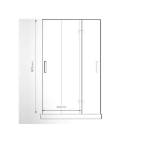 Nisdeur P&L Design Klapdeur 200X120Cm 8Mm, Doe-het-zelf en Verbouw, Sanitair, Ophalen of Verzenden