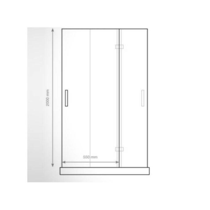 Nisdeur P&L Design Klapdeur 200X120Cm 8Mm, Doe-het-zelf en Verbouw, Sanitair, Ophalen of Verzenden