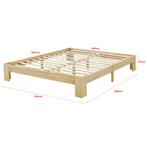 Houten bed Raisio grenen met matras 140x200 cm houtkleurig, Nieuw, Verzenden