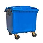 Afvalcontainer 1100 liter blauw met driekantslot, Huis en Inrichting, Nieuw, Ophalen of Verzenden