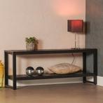 Tv-meubel Mangohout Britt 150 Zwart, Verzenden, 150 tot 200 cm, Nieuw, Minder dan 100 cm