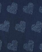 Jeans Jacquard Hartjes Blauw, Nieuw, Blauw