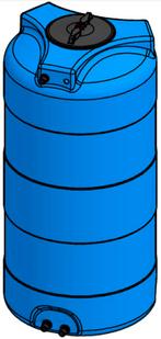 Ldpe Elbi tank vat type cv-1.000 liter, Ø 790 mm,, Verzenden, Nieuw