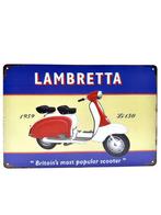 Metalen Wandbord - Lambretta 1959 Li 150, Ophalen of Verzenden, Nieuw