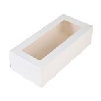 Taartdoos Slof met venster 25x10x9cm. Wit 3st, Verzenden, Nieuw